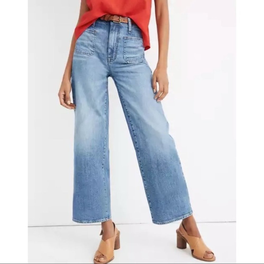 FOR LILI ONLY: NWT Madewell Wide-Leg Crop Jeans Chesney Wash 26